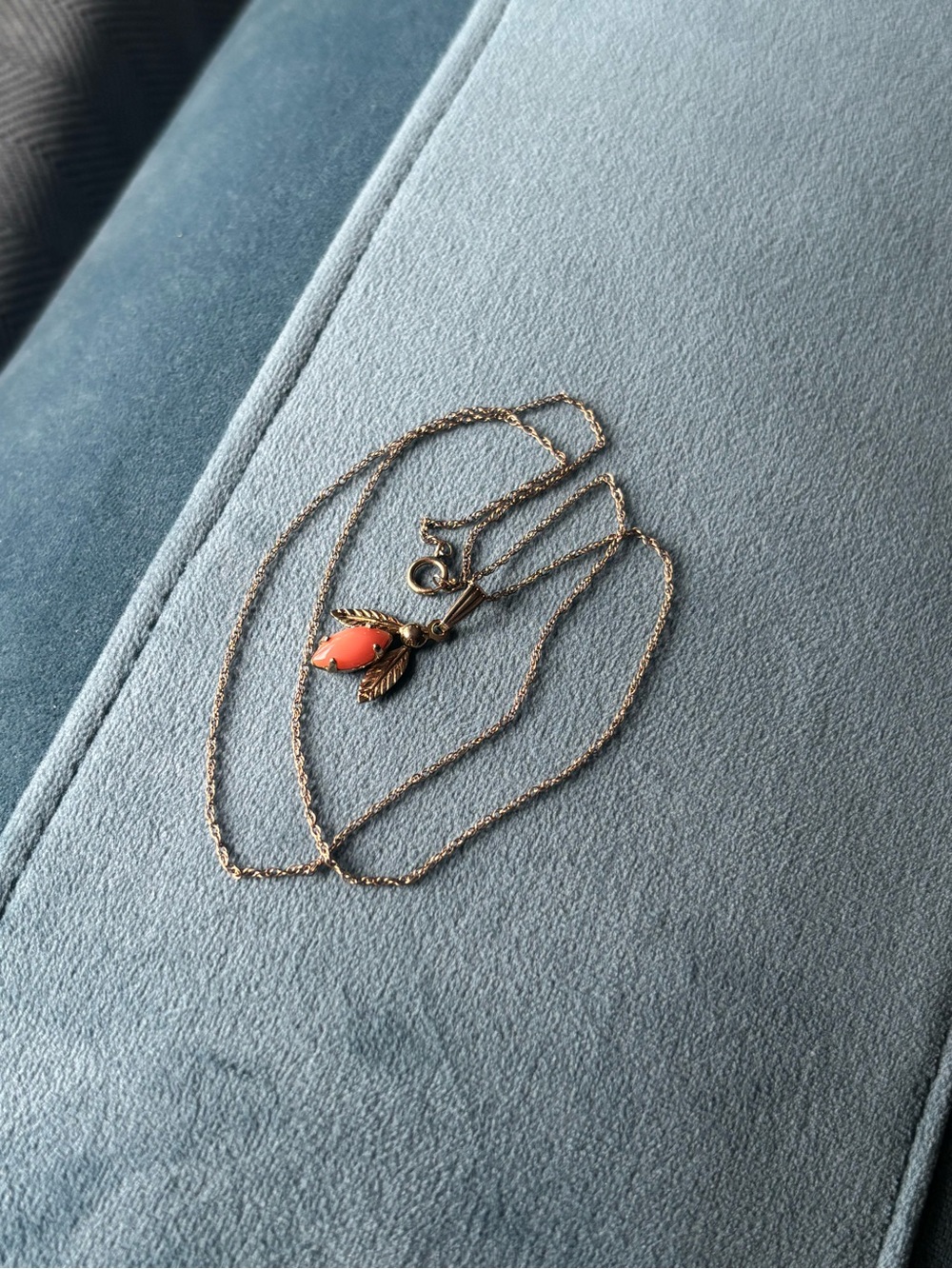 Vintage 12k GF coral necklace by Sorrento